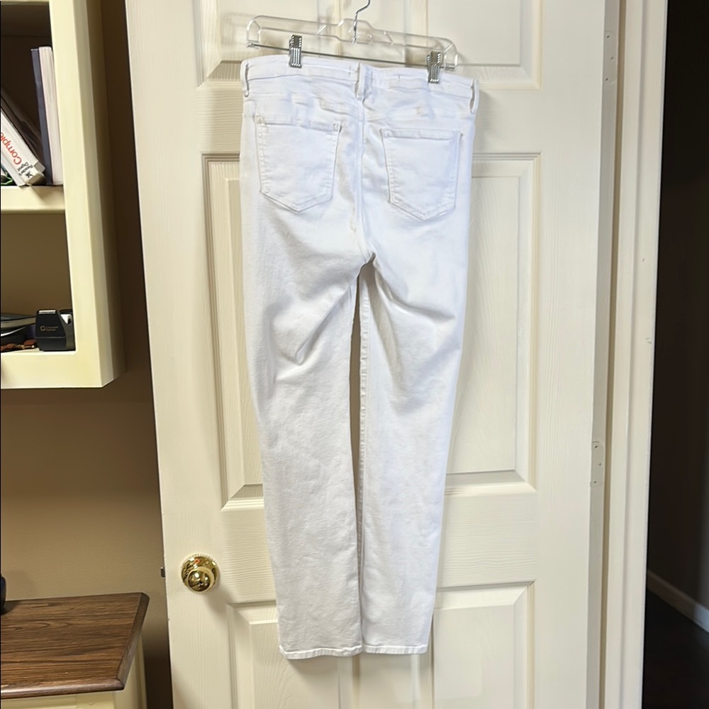 NYDJ Sheri Slim White Straight Leg Denim Jeans Size 8 - Picture 2 of 6